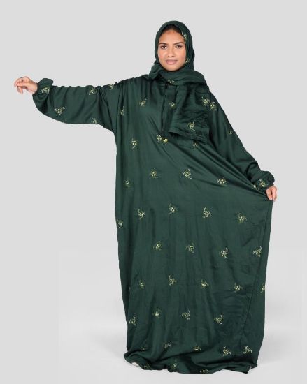 صورة شرشف صلاة مريح مع غطاء رأس